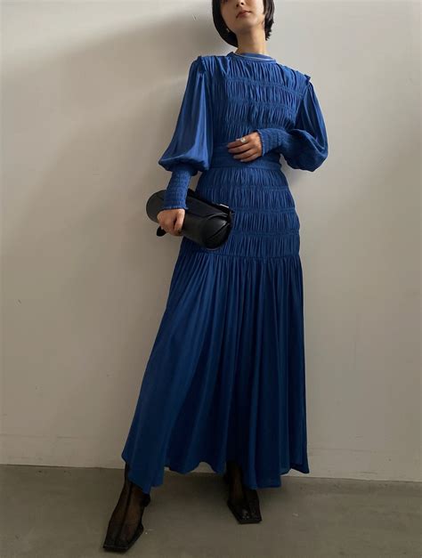 Ameri Vintage Refined Shirring Dress