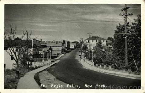 View Of Town St Regis Falls Ny Postcard
