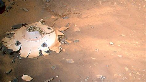 Wreckage On Mars Captured By Nasas Ingenuity Helicopter