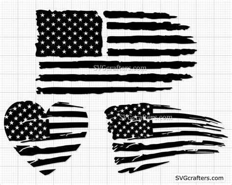 Distressed American Flag Svg American Distressed Flag Svg Etsy