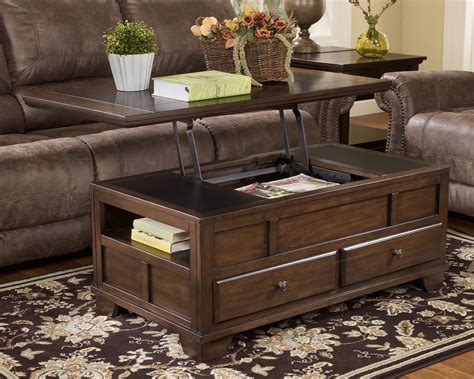 You can lift the top up and forward. Dark Wood Coffee Table Chest with Sliding Top (With images ...