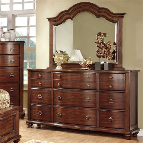 Furniture Of America Meveena 9 Drawer Dresser With Mirror