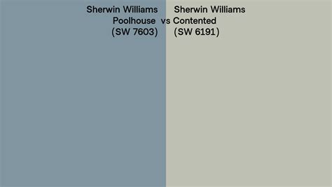 Sherwin Williams Poolhouse Vs Contented Side By Side Comparison