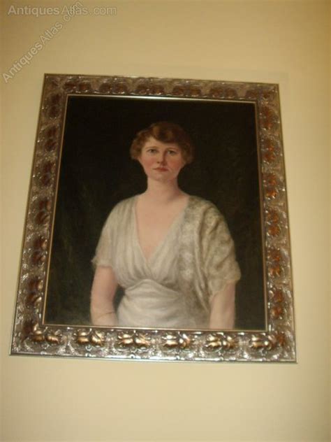 Antiques Atlas Art Deco Oil Portrait Painting Of Elegant