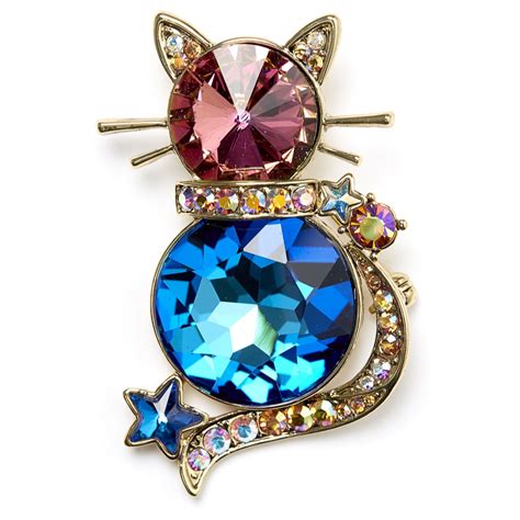 Butler And Wilson Crystal Cat Brooch Qvc Uk