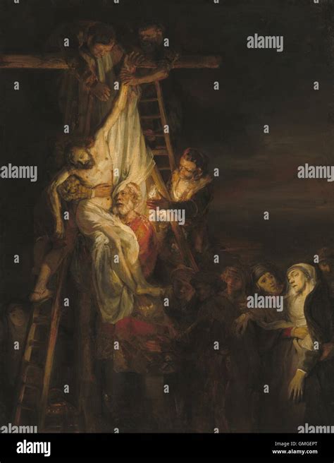The Descent From The Cross By Workshop Of Rembrandt Van Rijn Dutch Painting Oil On