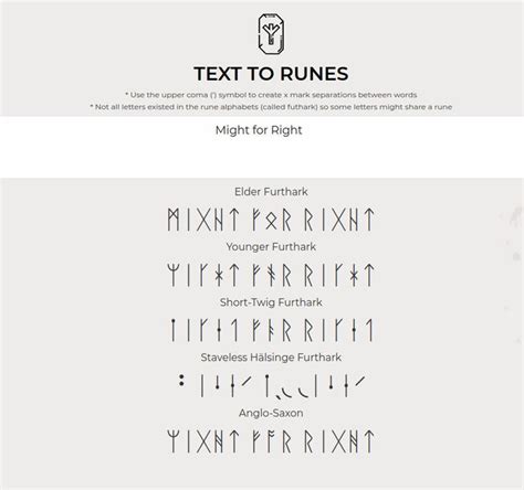 Text To Rune Translator English Phrases Runic Alphabet Runes