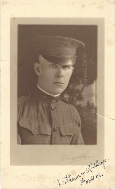 Pfc John Sherman Lathrop Nd Infantry Division World War I