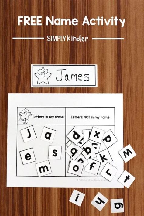 Sorting Game To Help Kinders Learn Their Names Free Printable