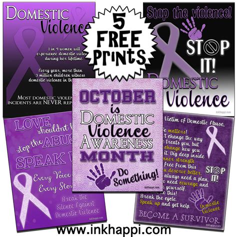 Domestic Violence Awareness Information And Prints Inkhappi