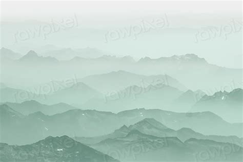 Green Mountains Background Misty Landscape Free Photo Rawpixel