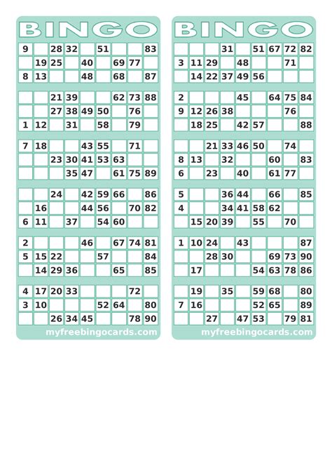 Bingo Card Template Free Bingo Cards Blank Bingo Cards Certificate