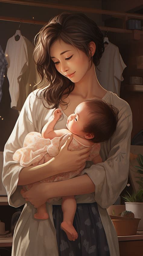 Anime Mother And Baby