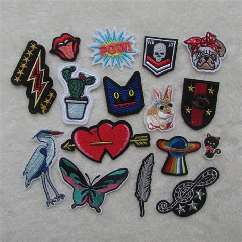 Hot Style Heart Patches For Clothing Iron On Embroidered Appliques Diy