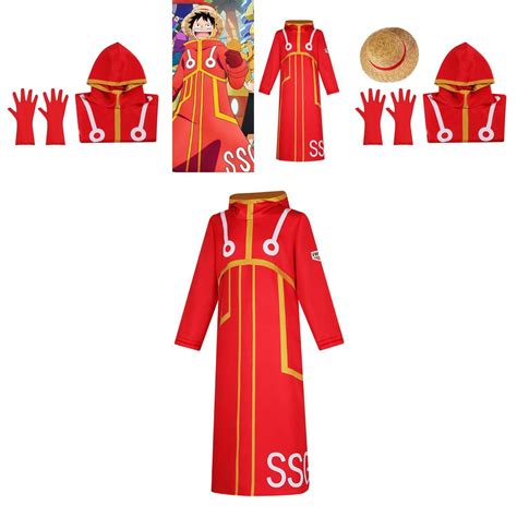 One Piece Pirate King Cosplay Costume Luffy Jacket Anime Outfit Role