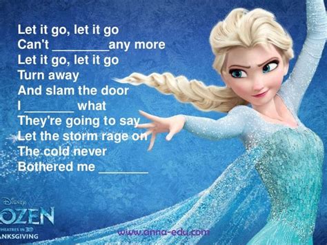 Let It Go Song From Frozen Esl Lesson English With Songs