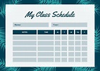 Printable and Customizable Class Schedule Templates | Canva
