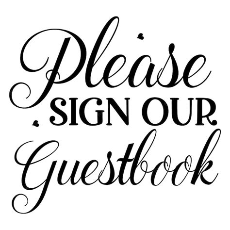 Premium Vector Please Sign Our Guestbook Hand Lettering Premium