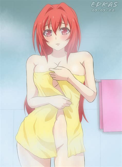 Naruse Mio Shinmai Maou No Testament Absurdres Highres Tagme Bath Towel Bathroom Naked