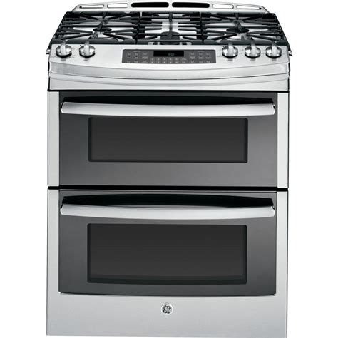 Ge Profile 67 Cu Ft Slide In Double Oven Gas Range With Self