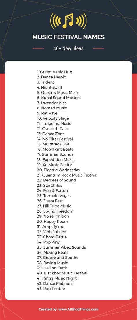 200 Music Festival Name Ideas Festival Names Rock Music Festival