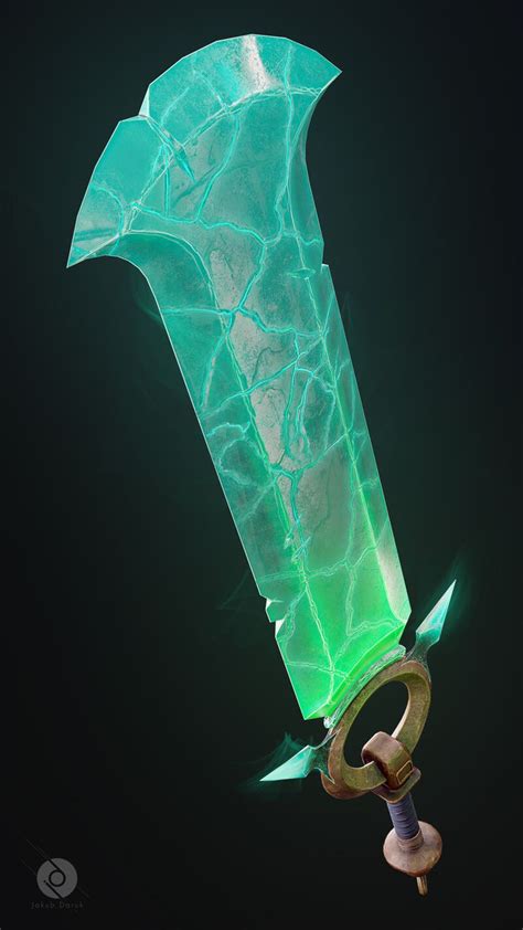 Stylized Crystal Sword Jakub Daruk Crystal Sword Weapon Concept Art