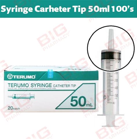 Terumo Syringe Catheter Tip 50ccml X 20s Big Pharmacy