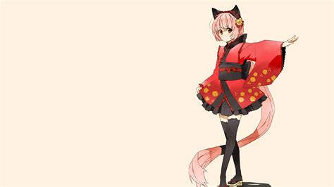 Download Wallpaper 1920x1080 Anime Girl Cat Costume