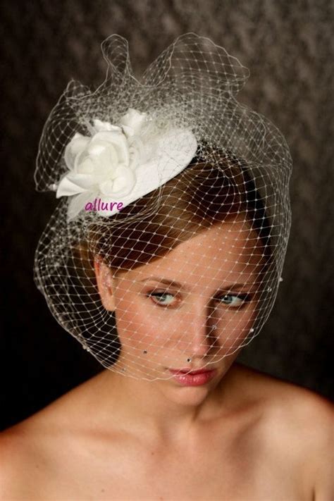 Wedding Vintage Style Bird Cage Veil Wedding Hat Bridal Etsy