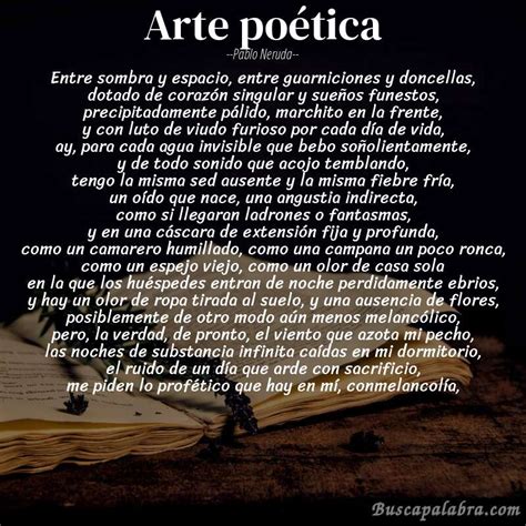 Poema Arte Poética De Pablo Neruda Análisis Del Poema