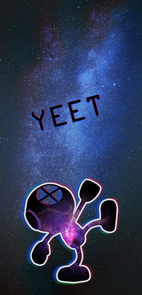 Download A Cartoon Character With The Word Yeet On It Wallpaper