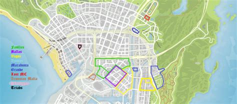 Gta V Los Santos Gang Turf Map Gta V Gtaforums