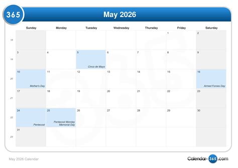 May 2026 Calendar