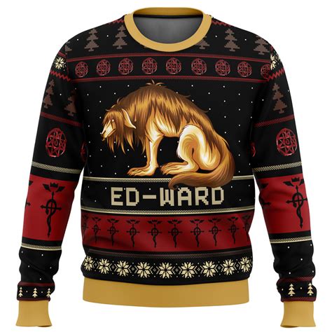 Fullmetal Alchemist Chimera Nina Tucker Ed Ward Ugly Christmas Sweater Anime Bape