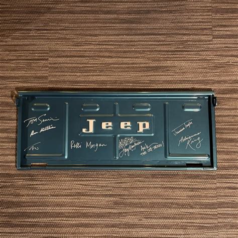 Signed Jeep Tailgate Crystal Lake Tours