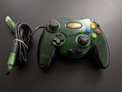 Mad Catz Clear Green Original Microsoft Xbox Wired Controller Gd