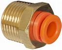 SMC KQ2H07-35A Brass Push-to-Connect Tube Fitting, Adapter, 1/4" Tube ...