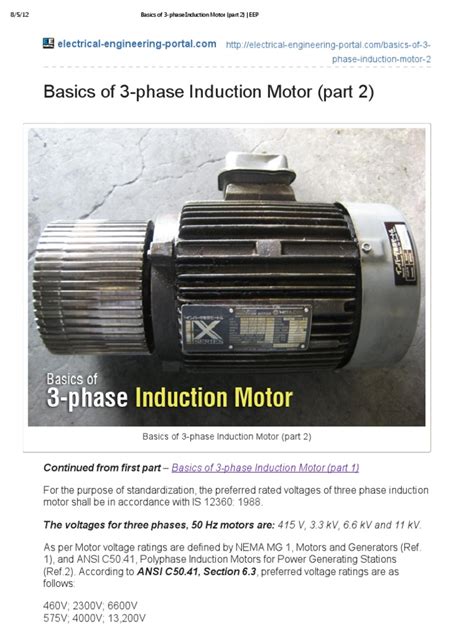 Basics Of 3 Phase Induction Motor Part 2 Eep Electric Motor
