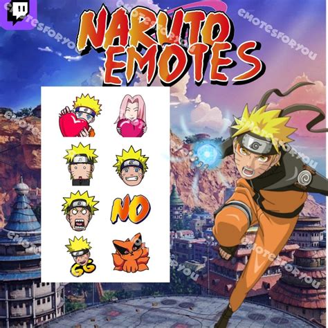 Artstation 8er Pack Naruto Anime Emotes For Twitchdiscord Artworks