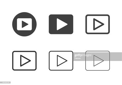 Play Button Icons Multi Series High Res Vector Graphic Getty Images
