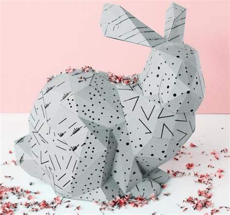 Papermau Easter Celebration 3d Decorative Bunny Papercraft By