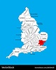 Map essex in east england united kingdom Vector Image