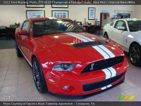 Race Red 2011 Ford Mustang Shelby Gt500 Svt Performance Package Coupe