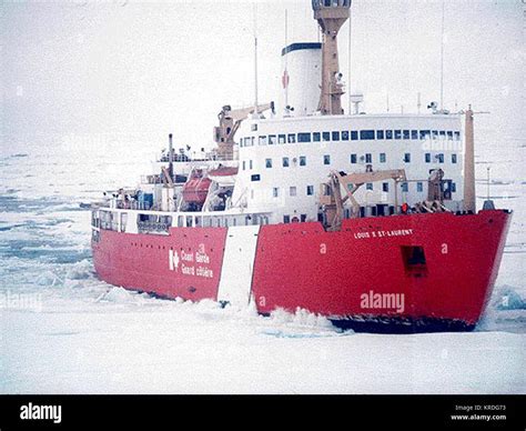 The Canadian Icebreaker Louis S St Laurent In Transit Through The