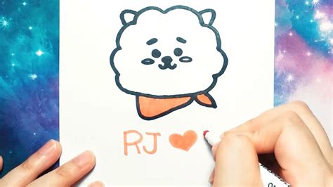How To Draw Bt21 Rj Youtube