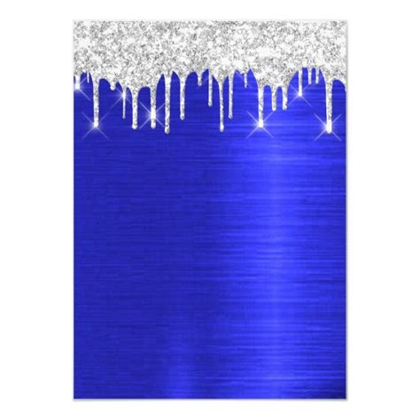 Royal Blue And Silver Background