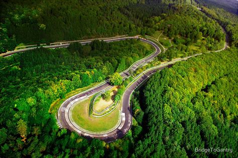 Aerial Shot Of The Nürburgring Nordschleife Caracciolla Karussell By