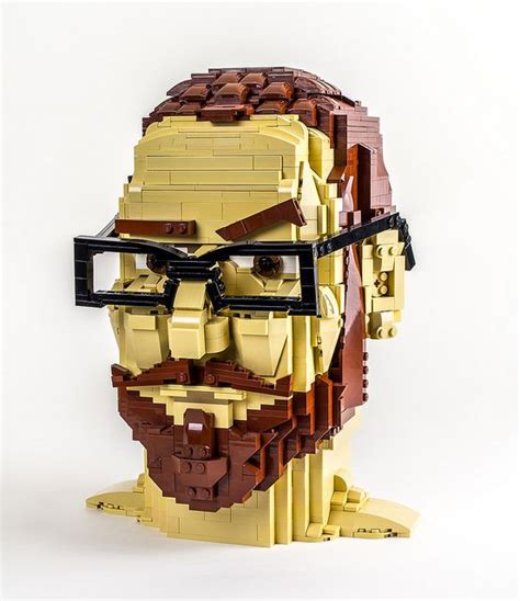 Self Portrait Bust In Lego Bricks Lego Kits Lego 4 Lego Sculptures