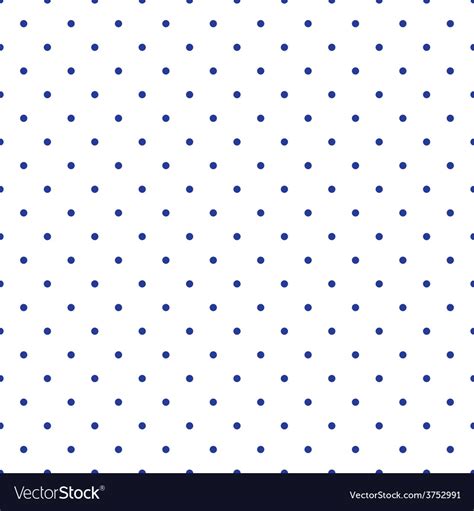 Tile Pattern Blue Polka Dots On White Background Vector Image