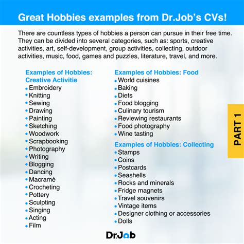 Hobbies And Interests Best Ones To Put On A CV 2022 Drjobpro Com